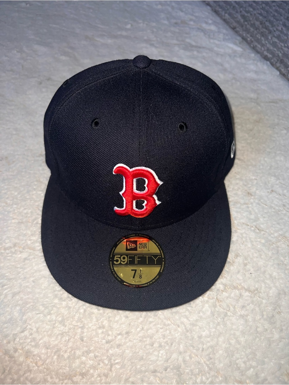 New Era Boston Red Sox Navy and Red 59FIFTY Fitted Hat